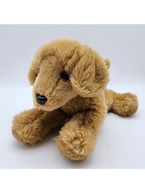 Vintage SKM Lab Golden Retriever Puppy Dog Plush Stuffed Animal 10" Brown Floppy